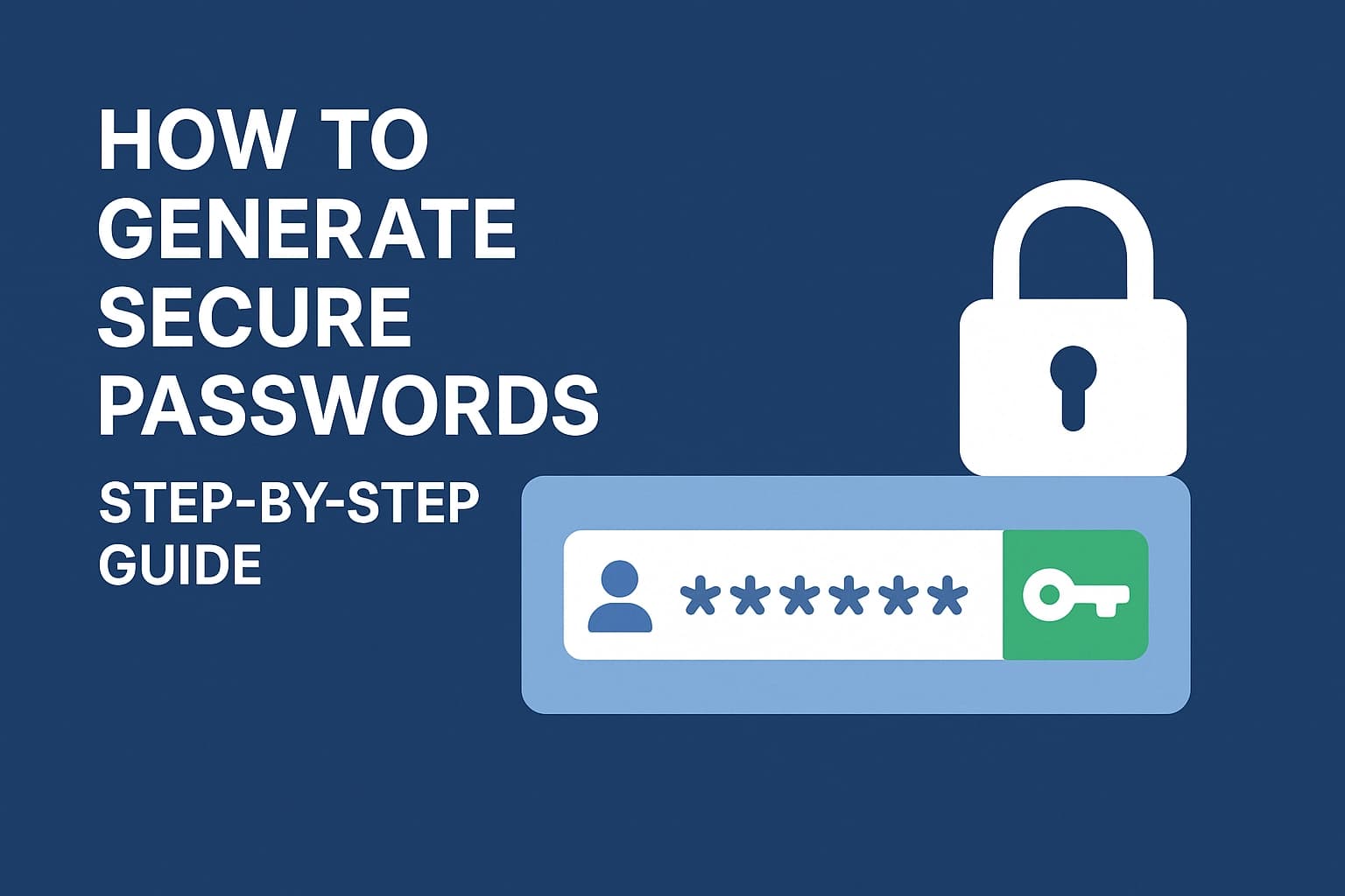 How to Generate Secure Passwords: Step-by-Step Guide
