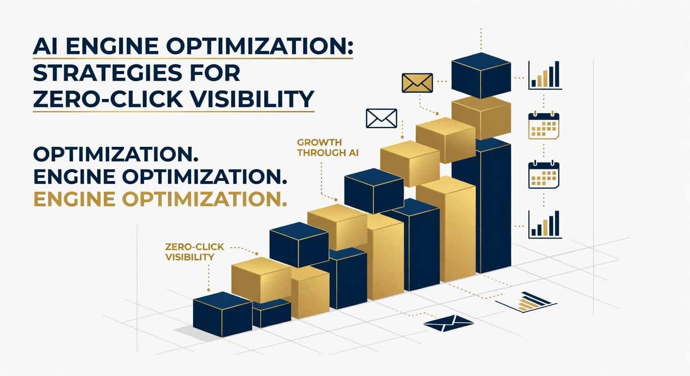 Professional header image for industry analysis: AI Engine Optimization: Strategies for Zero-Click Visibility